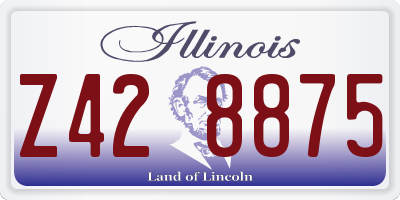 IL license plate Z428875