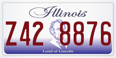 IL license plate Z428876
