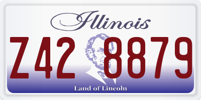 IL license plate Z428879
