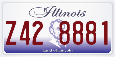 IL license plate Z428881