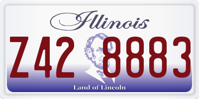 IL license plate Z428883