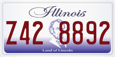 IL license plate Z428892