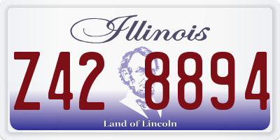 IL license plate Z428894