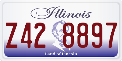 IL license plate Z428897