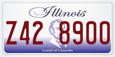 IL license plate Z428900