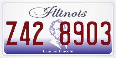 IL license plate Z428903