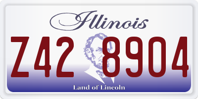 IL license plate Z428904