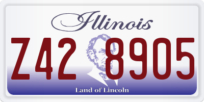IL license plate Z428905