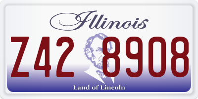 IL license plate Z428908