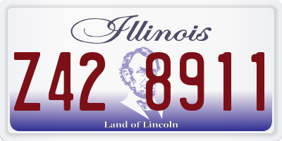 IL license plate Z428911