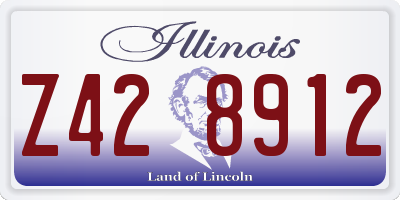 IL license plate Z428912