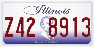 IL license plate Z428913