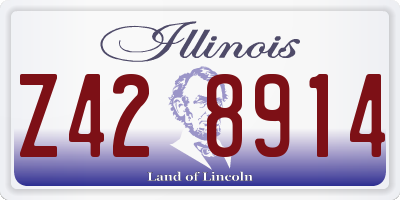 IL license plate Z428914