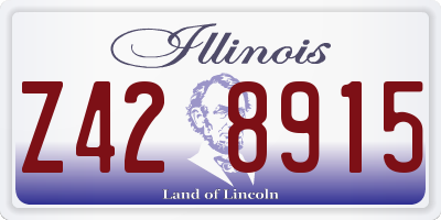 IL license plate Z428915