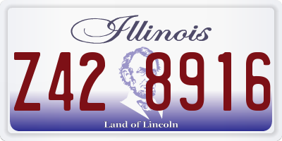 IL license plate Z428916