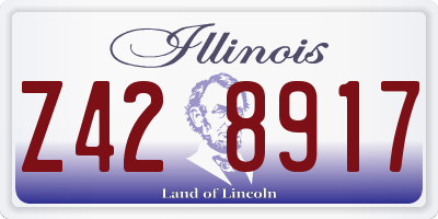 IL license plate Z428917