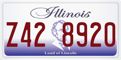 IL license plate Z428920