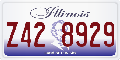 IL license plate Z428929