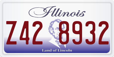IL license plate Z428932