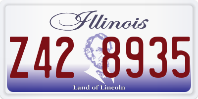 IL license plate Z428935