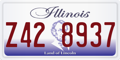 IL license plate Z428937