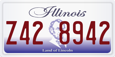 IL license plate Z428942