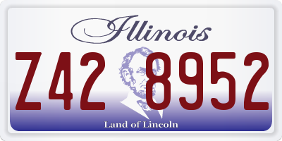 IL license plate Z428952