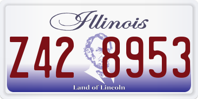 IL license plate Z428953