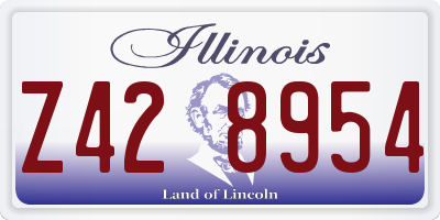 IL license plate Z428954