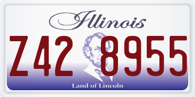 IL license plate Z428955