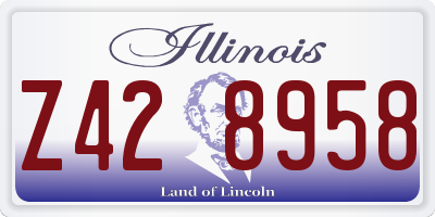 IL license plate Z428958