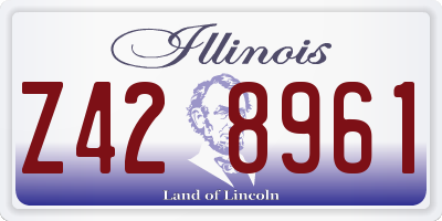 IL license plate Z428961
