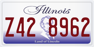IL license plate Z428962