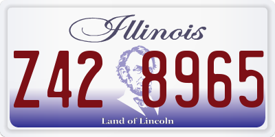IL license plate Z428965