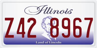 IL license plate Z428967