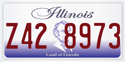 IL license plate Z428973