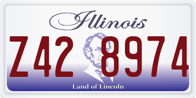 IL license plate Z428974