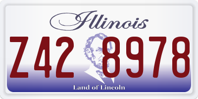 IL license plate Z428978