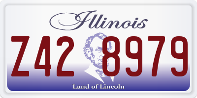 IL license plate Z428979