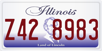 IL license plate Z428983