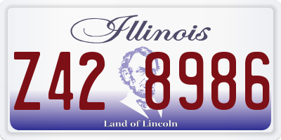 IL license plate Z428986