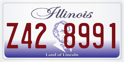 IL license plate Z428991