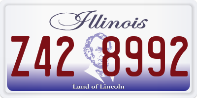 IL license plate Z428992