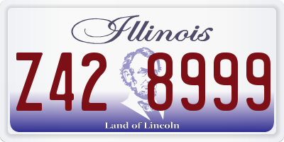IL license plate Z428999