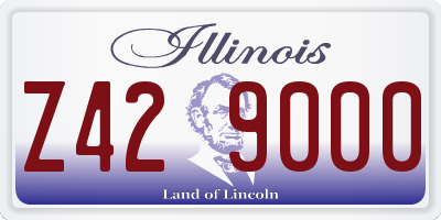 IL license plate Z429000
