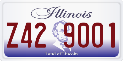 IL license plate Z429001