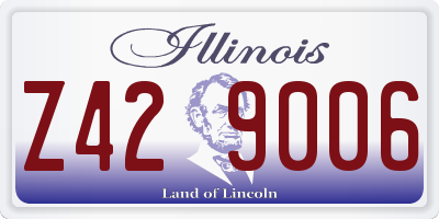 IL license plate Z429006