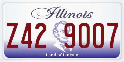 IL license plate Z429007