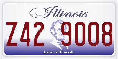 IL license plate Z429008