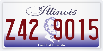 IL license plate Z429015